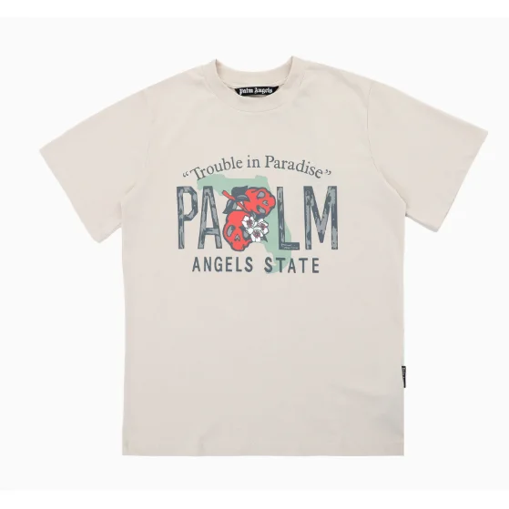Palm Angels Palm Angels 'Trouble in Paradise' T-Shirt 2249杏 Beige - 1