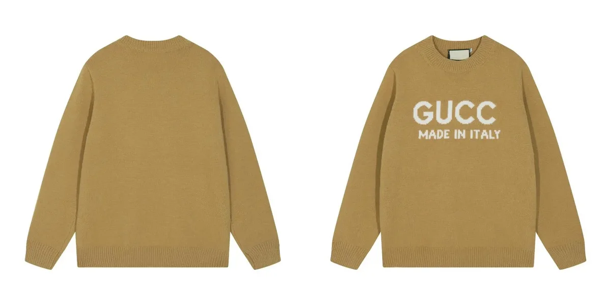 Gucci Gucci Brown Big Logo Knit Sweater Brown
