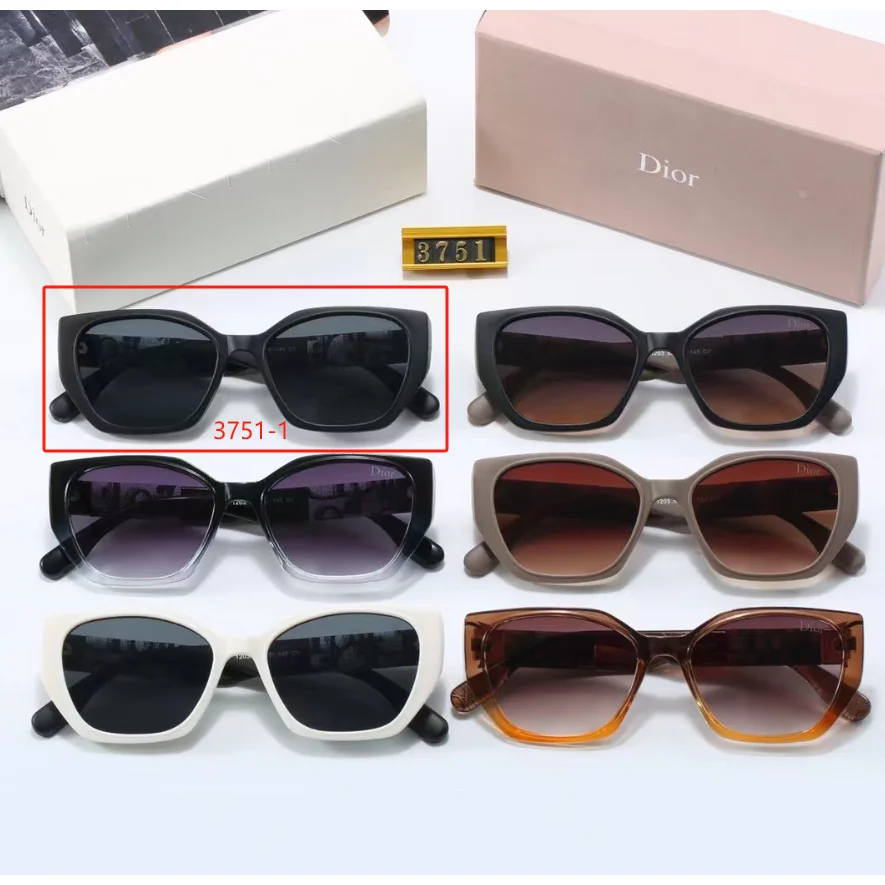 Dior Dior 3751-1 Black Cat-Eye Sunglasses Black - 1
