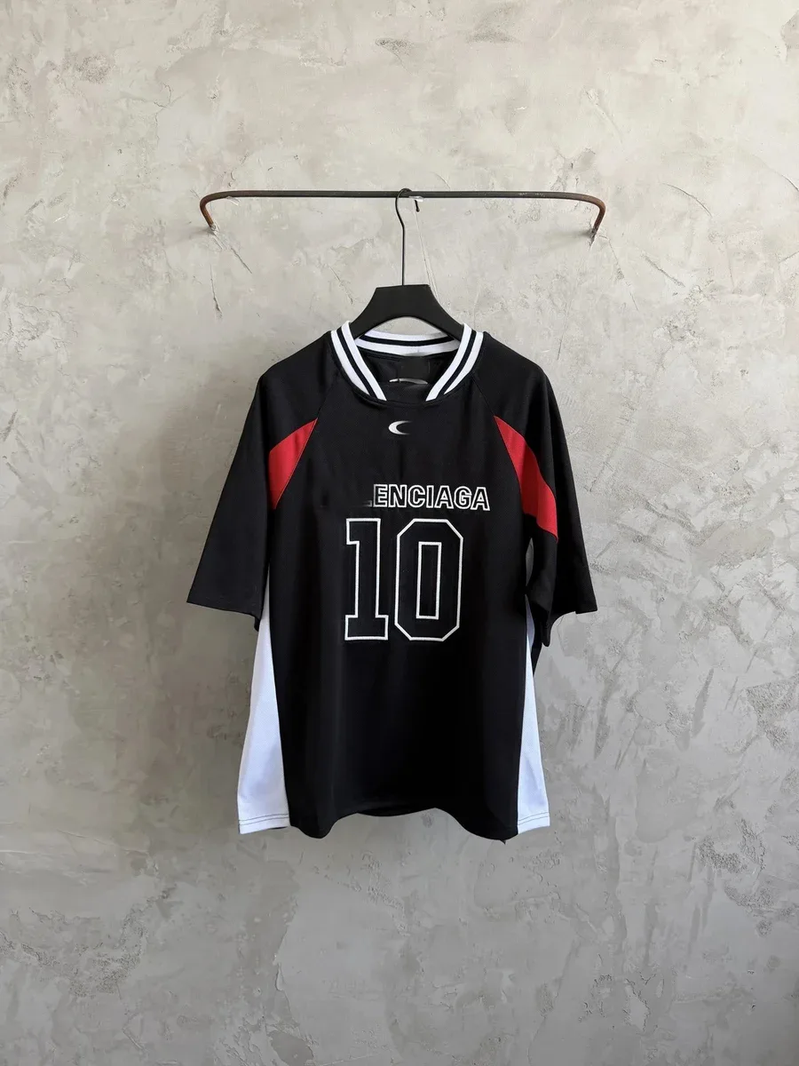 Balenciaga Balenciaga Enciaga 10 Black Jersey Top Black - 1