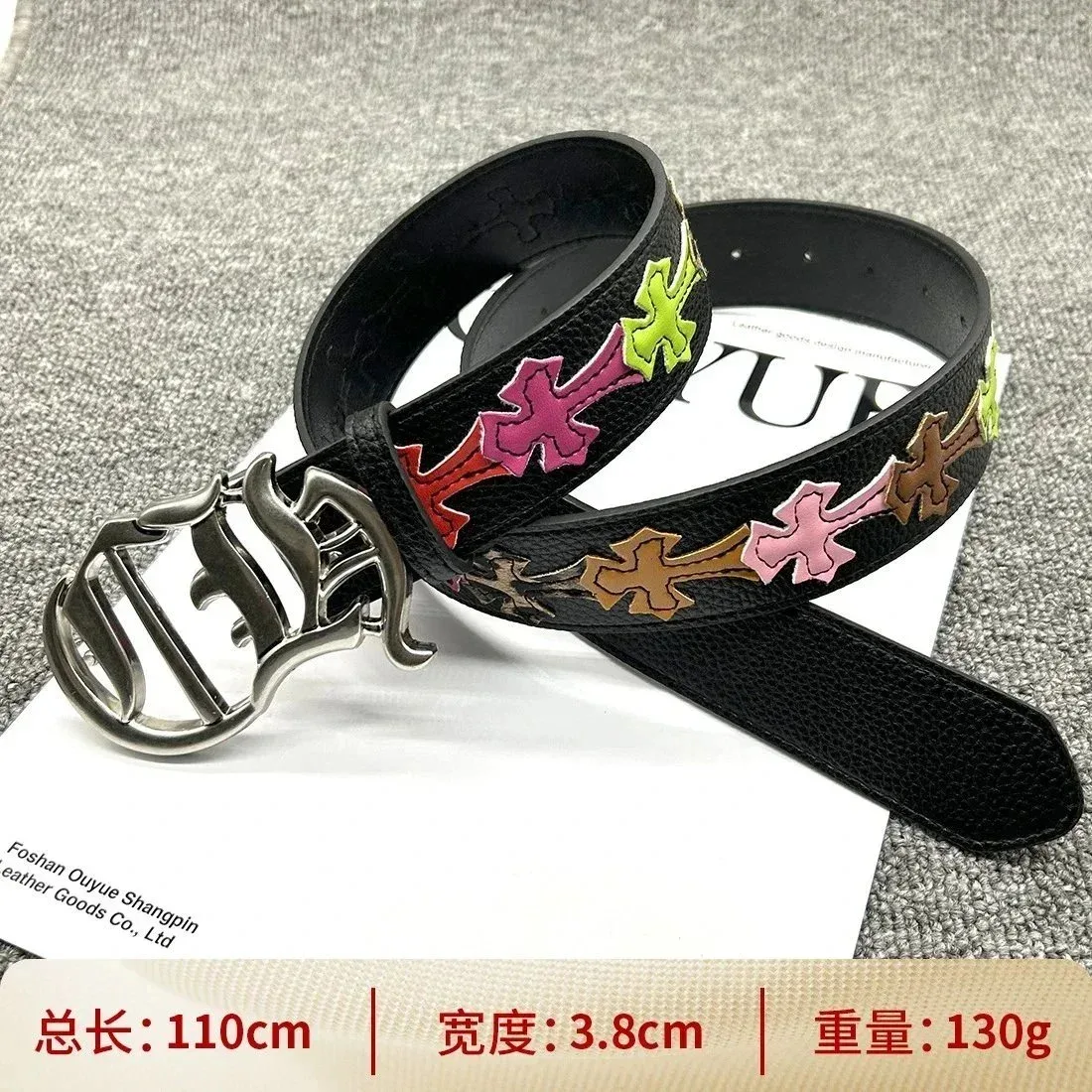 Chrome Hearts Chrome Hearts CH Cross Colorful Cross Belt Multicolor