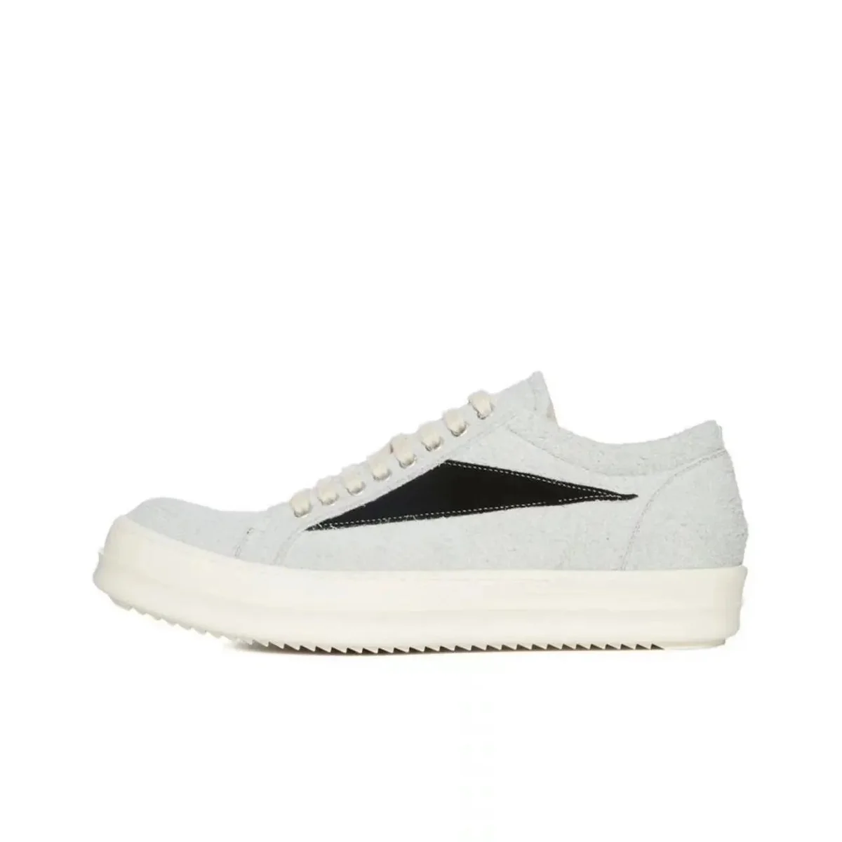 Rick Owens Rick Owens Geobasket White Gray Suede Sneakers Grey - 1