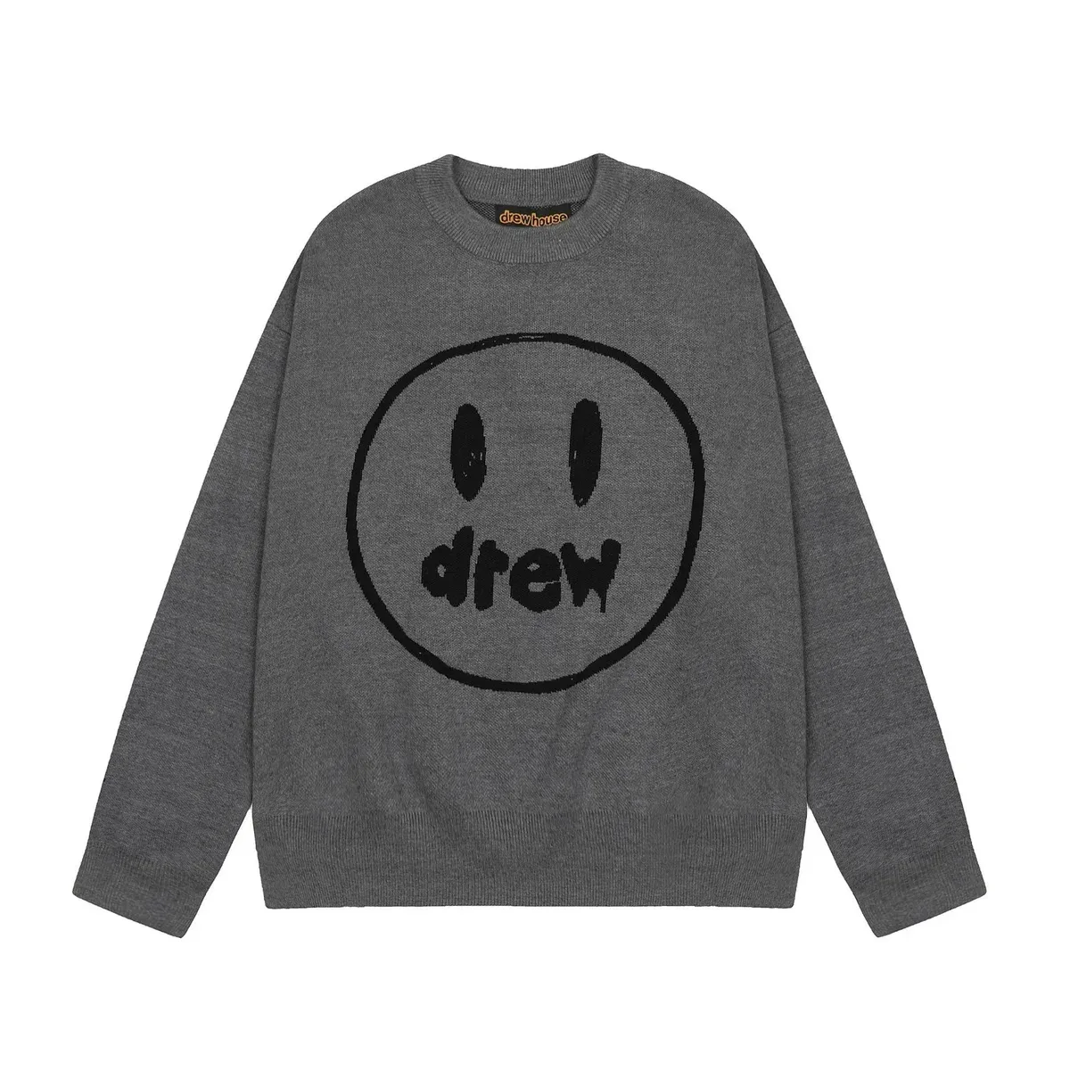 Drew House Drew House Grey/Black Smile Face Sweater Grey - 1