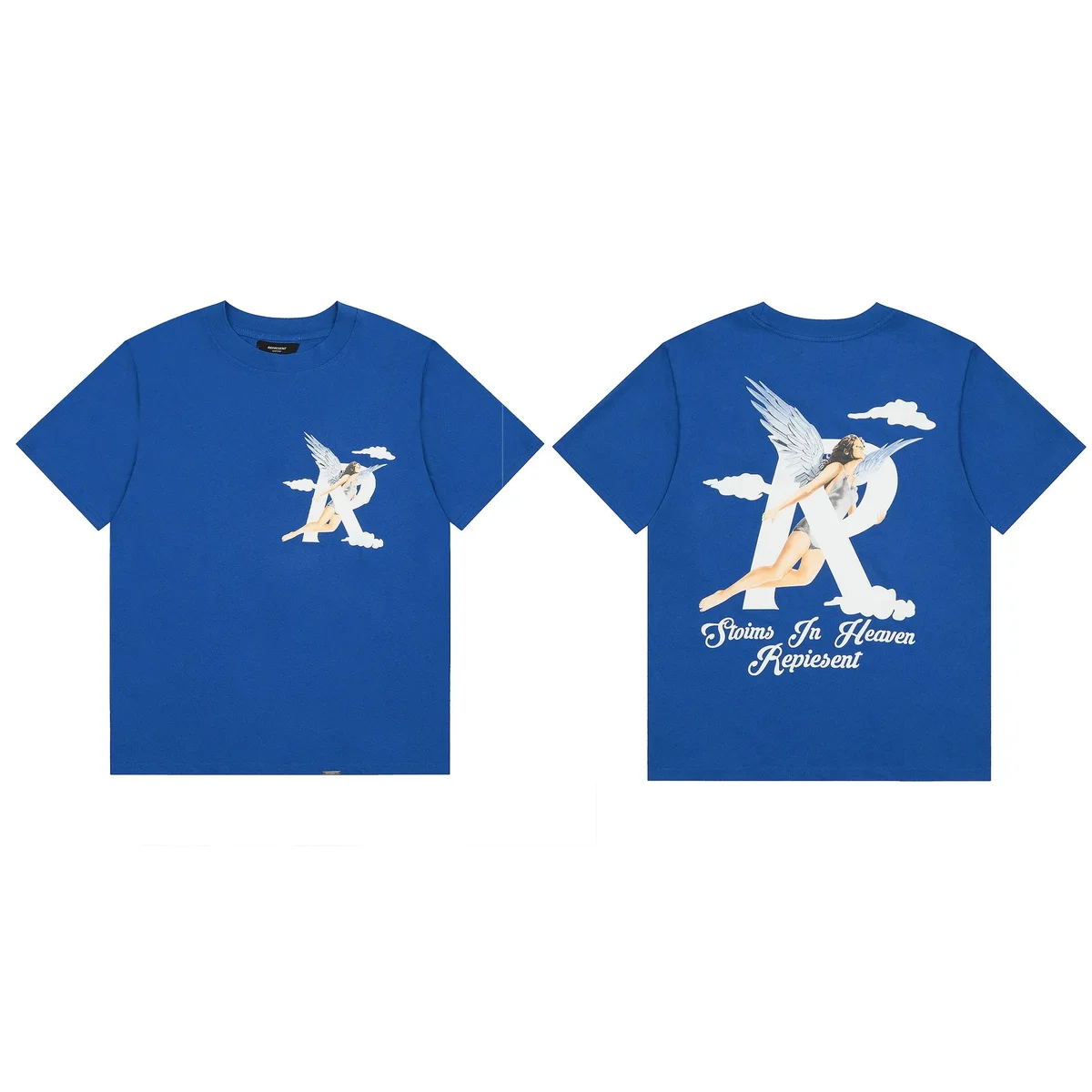 Other A02 Blue Angel Print T-Shirt Blue - 1