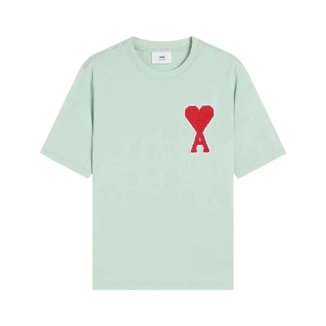 Ami Paris AMI Ami de Coeur Mint Green T-Shirt Green - 1