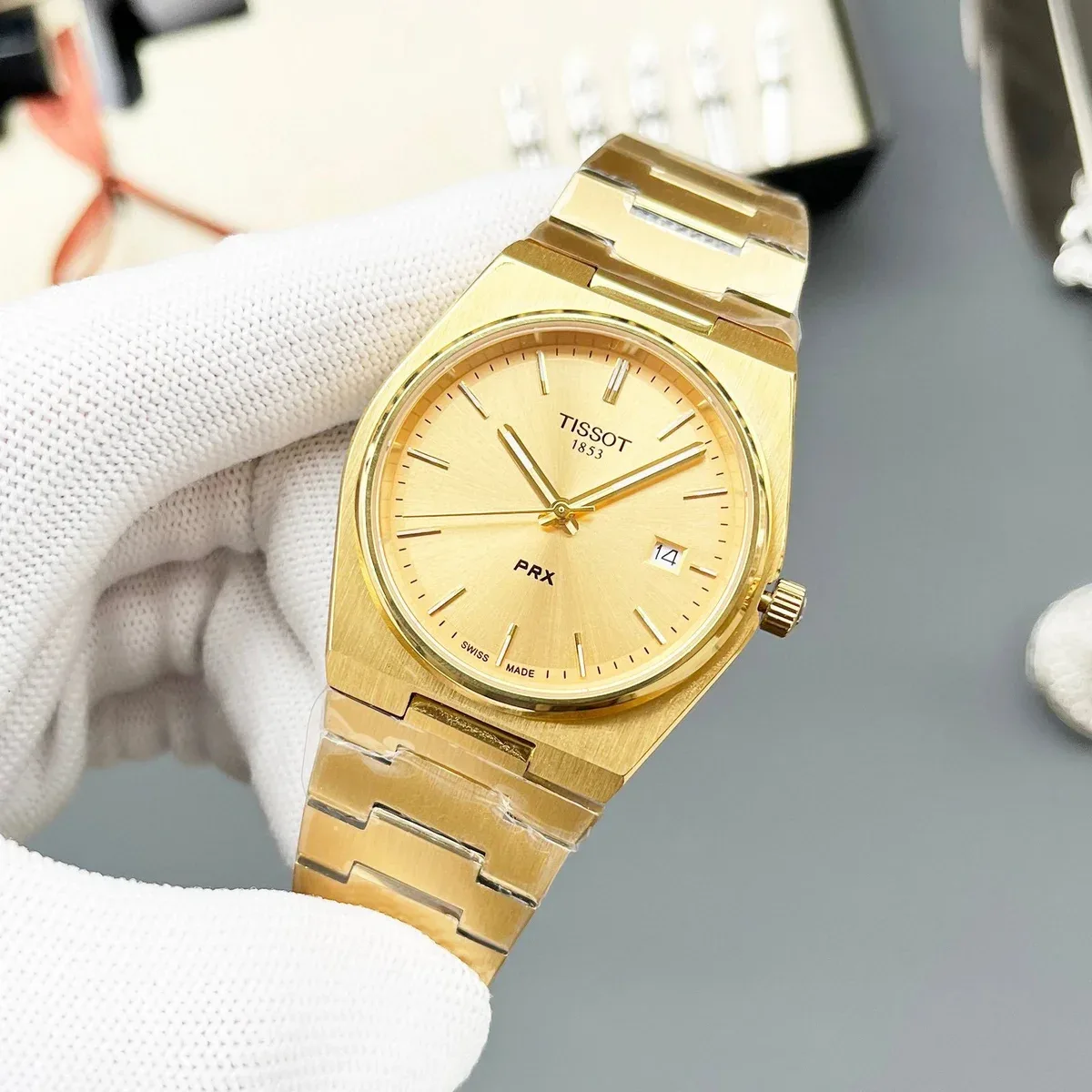 Tissot Tissot PRX Gold-Tone Steel Watch Gold - 1