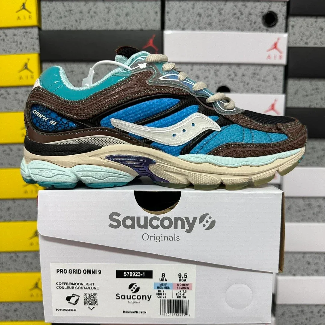 Saucony Saucony PRO GRID OMNI 9 Coffee/Moonlight Sneakers Blue