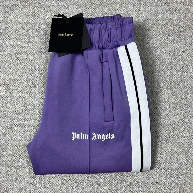 Palm Angels Palm Angels Purple/White/Black Track Pants Purple - 1