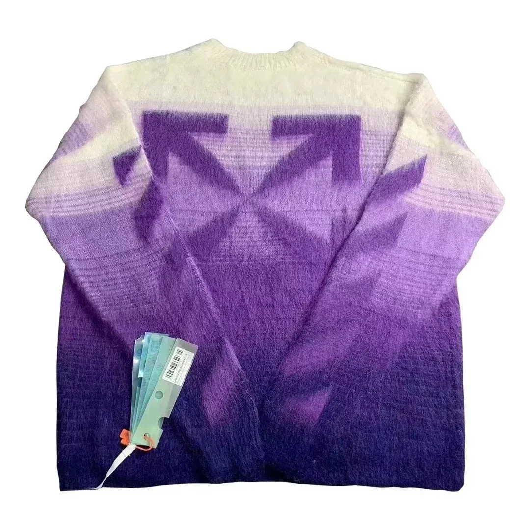 Off-White Off-White OW Arrow Purple Gradient Sweater Purple - 1