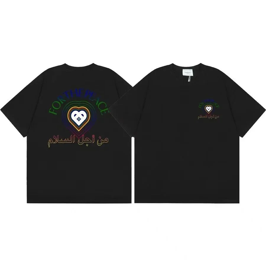 Palm Angels Palm Angels For The Peace Black Graphic T-Shirt Black - 1