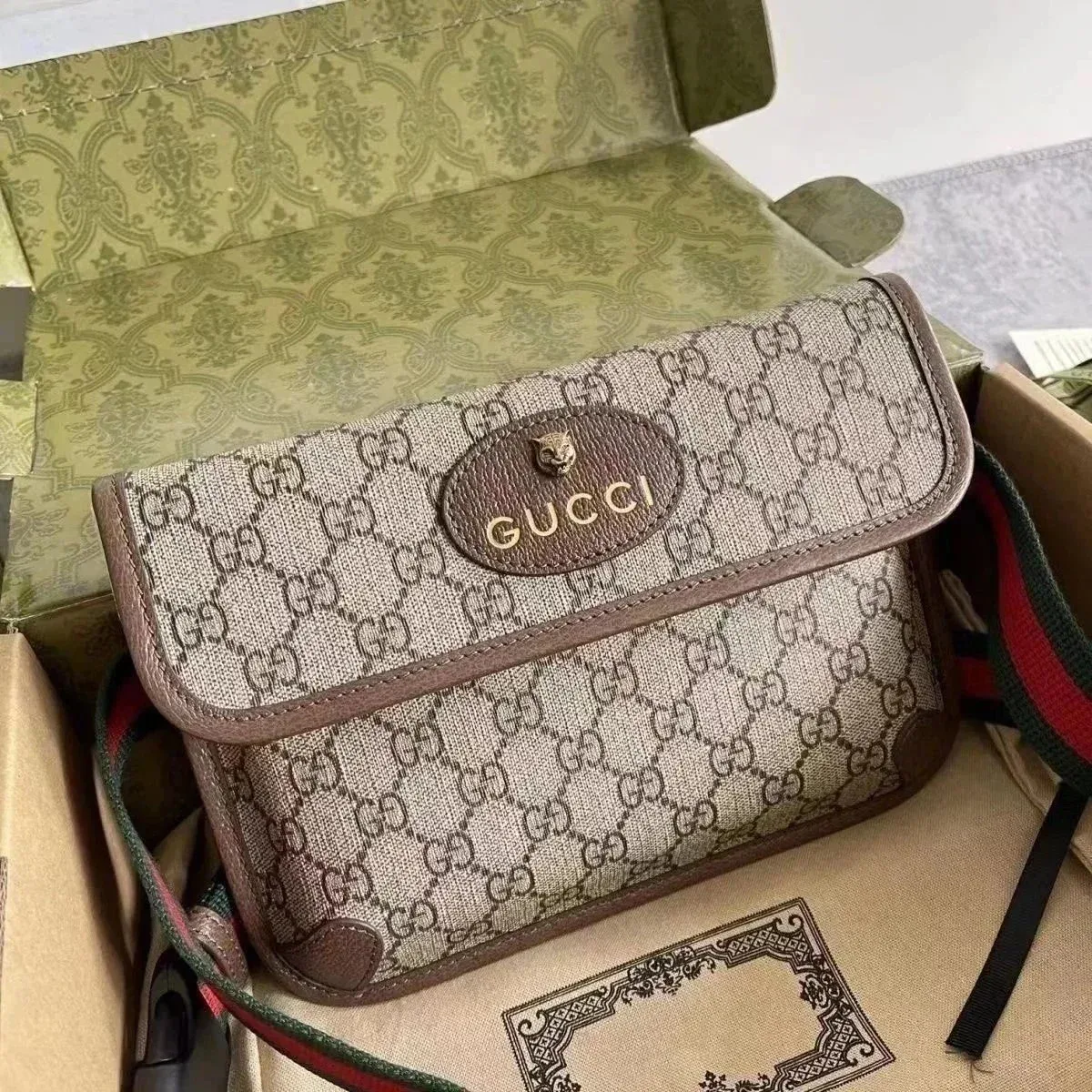 Gucci Gucci GG Supreme Canvas Belt Bag Camel/Beige Beige - 1