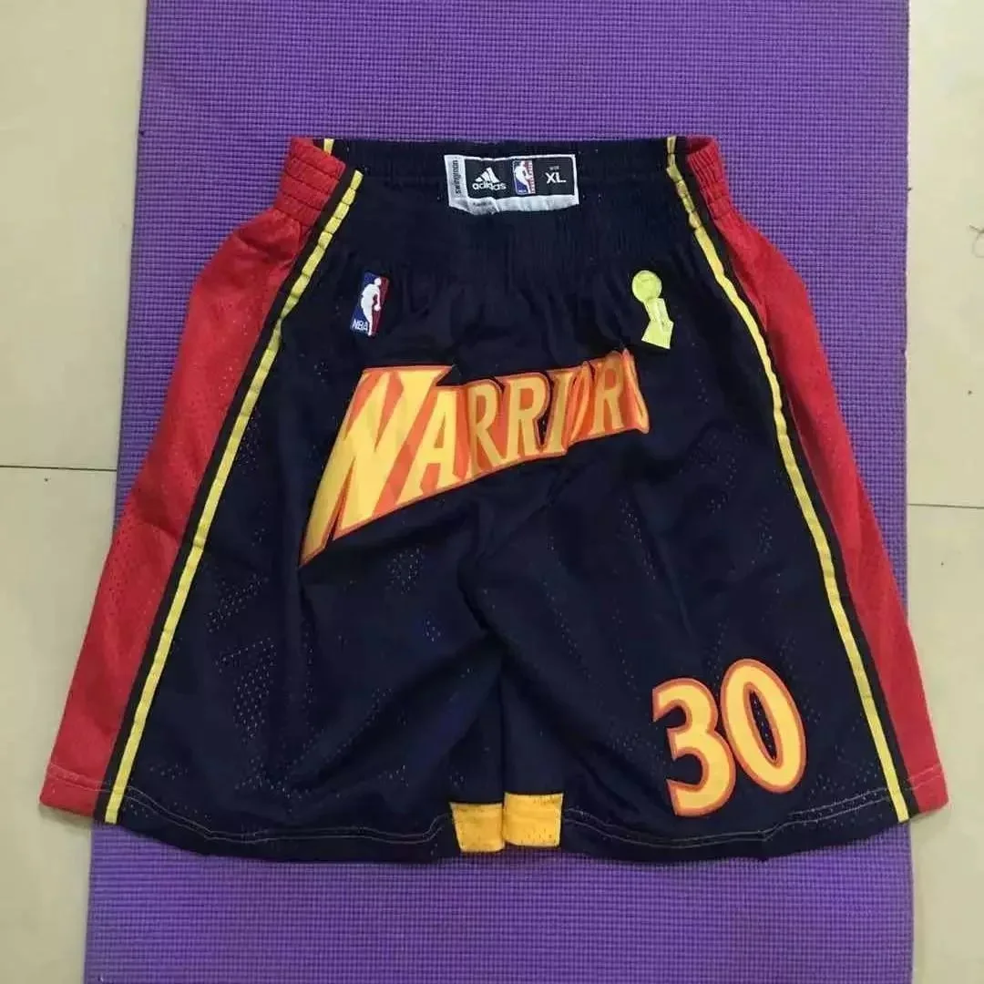 Adidas Adidas NBA Warriors Championship Edition Navy/Red Shorts Navy