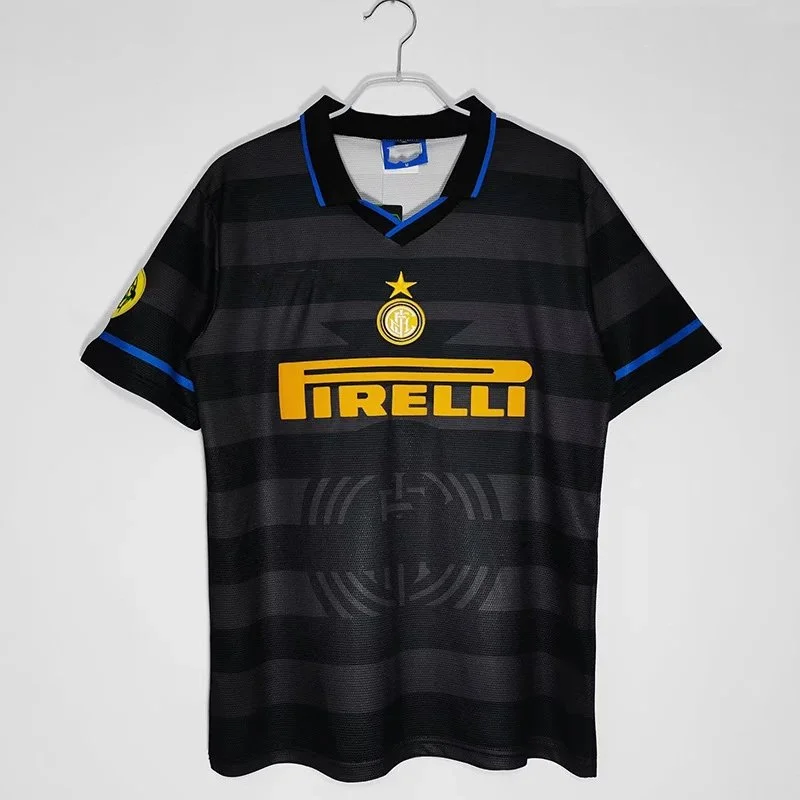 Nike Nike Serie A 97/98 Inter Milan Away Black/Gray/Blue Jersey Black