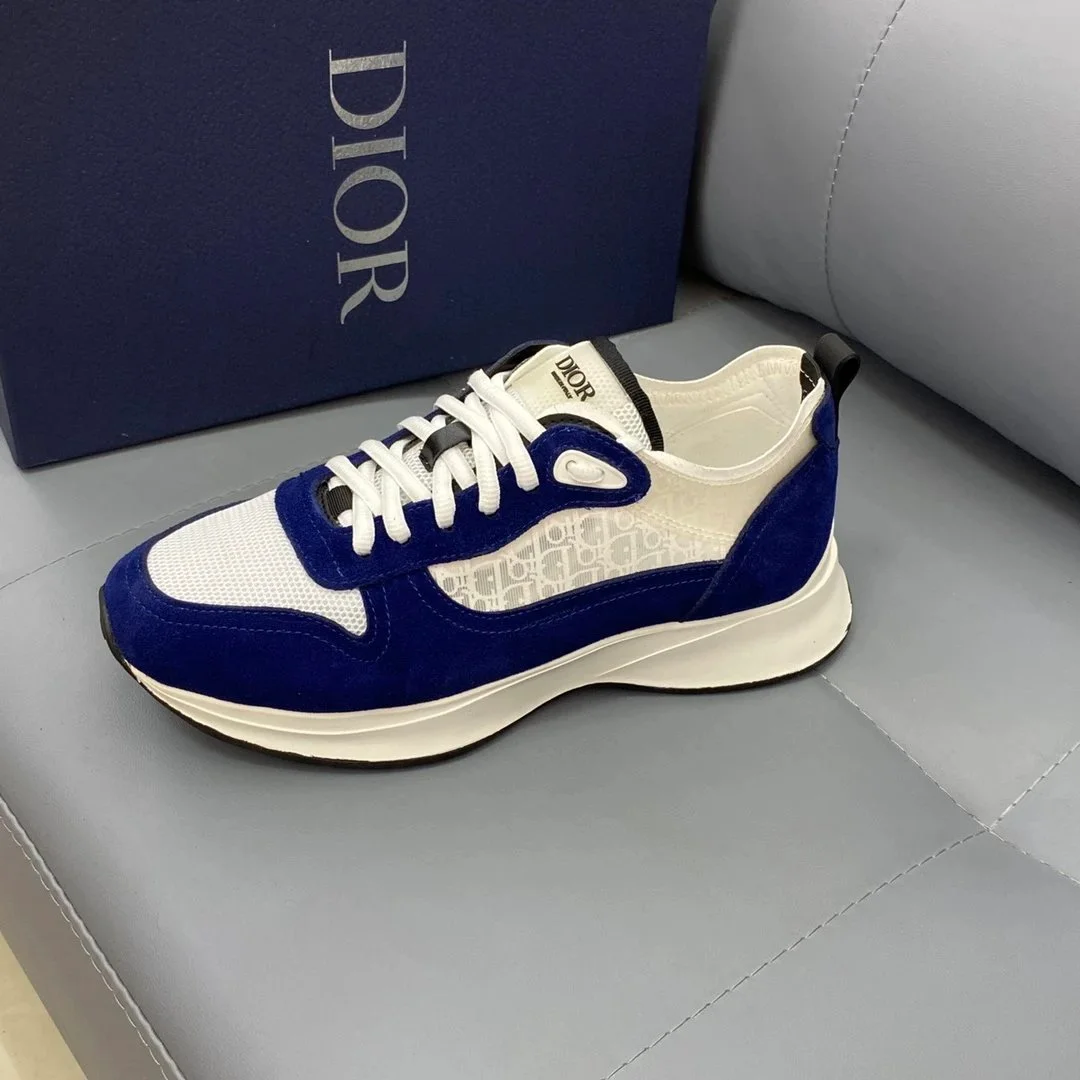 Dior Dior Air Force 1 Blue & White Sneakers Blue - 1