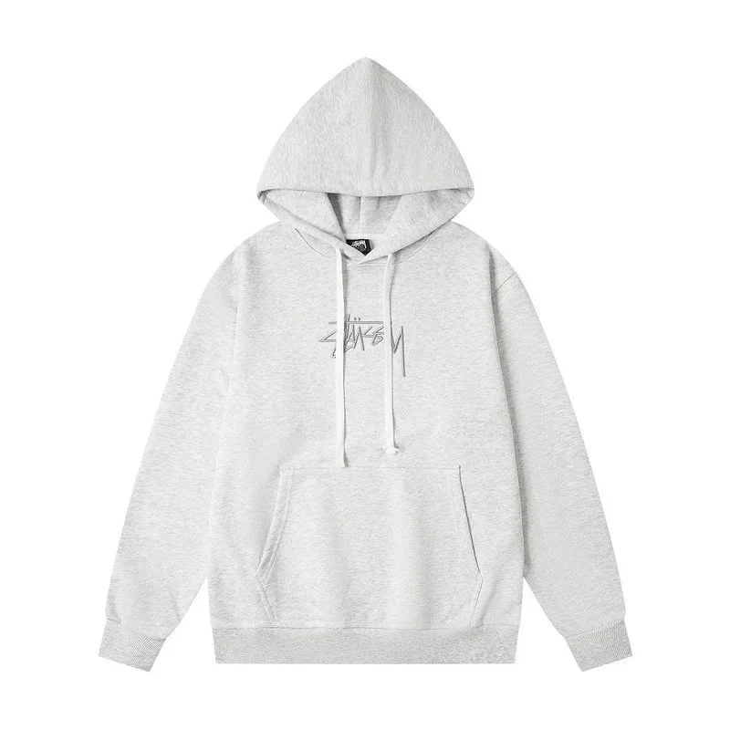 Other Stüssy Basic Logo Heather Grey Hoodie Grey - 1