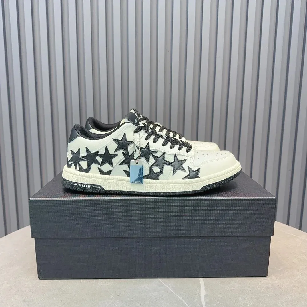 Amiri Amiri AMRI White/Black Star Print Sneakers White - 1