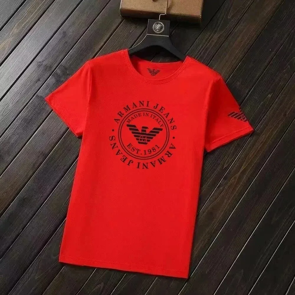 Armani Armani Red Graphic T-Shirt Red