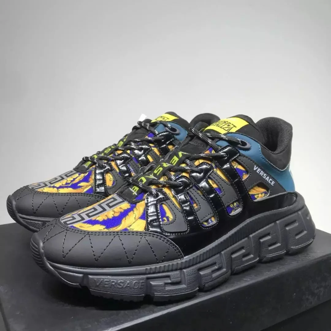 Versace Versace Baroque Black/Blue/Gold Sneakers Black