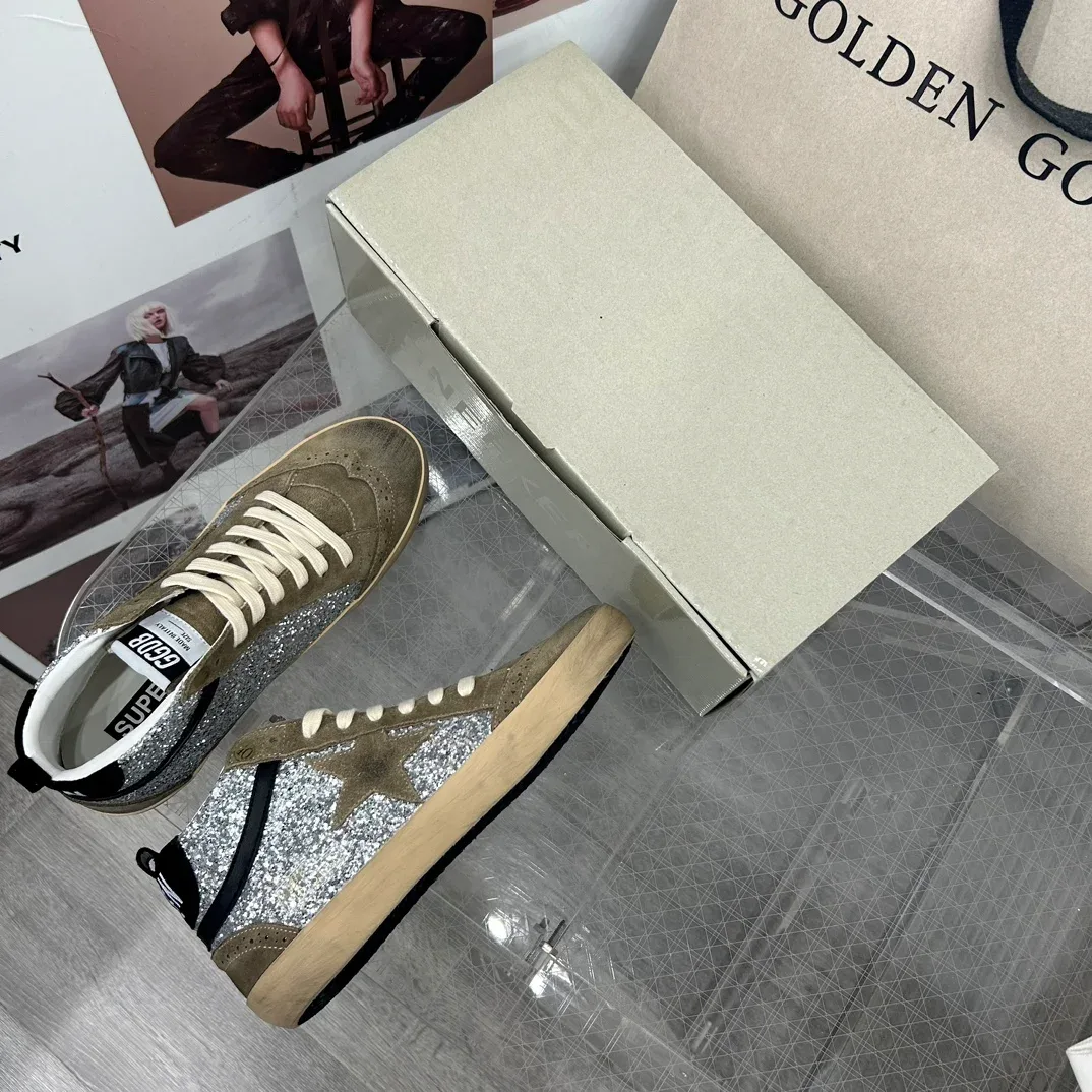 Golden Goose Golden Goose Super-Star Silver Star Sneakers Silver - 1