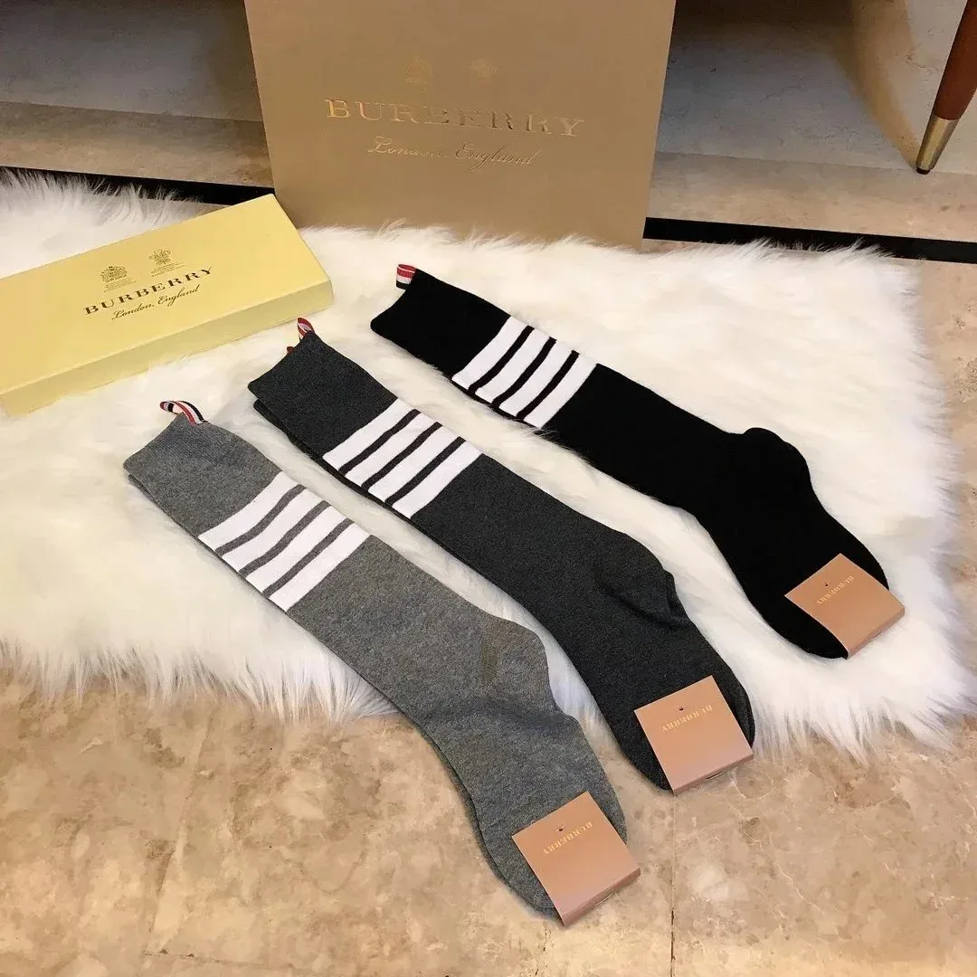 Burberry Burberry TB Stripe Socks Black/Charcoal/Grey Black - 1
