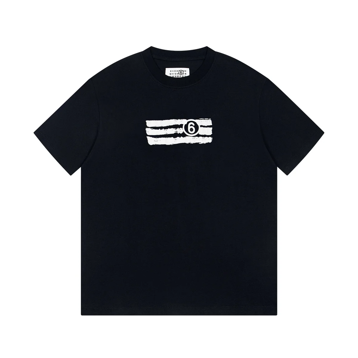 Maison Margiela Maison Margiela MM6 6 Logo Black T-Shirt Black