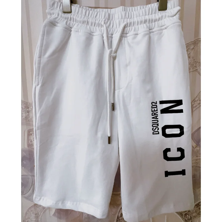 DSQUARED2 DSQUARED2 Icon White/Black Drawstring Shorts White