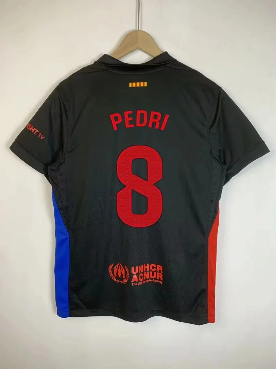 Nike Nike Majestic PEDRI 8 Away Jersey Black/Red Soccer Black