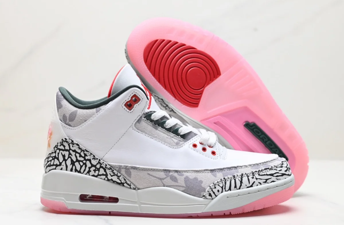 Jordan Jordan Air Jordan 3 Pink Cement Sneakers White