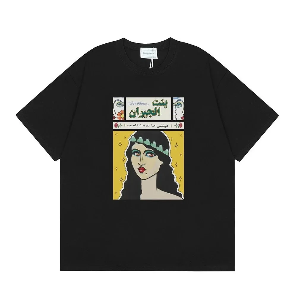 Casablanca Casablanca Black Arabic Art Print T-Shirt Black - 1