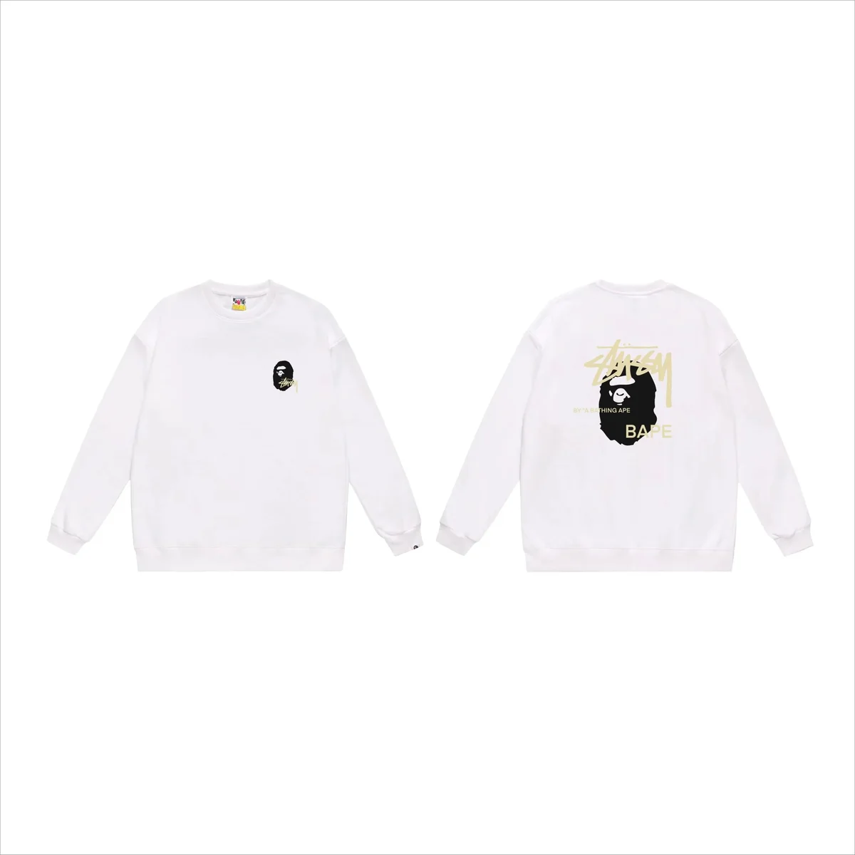 A Bathing Ape A Bathing Ape BAPE STA White Crewneck Sweatshirt White - 1