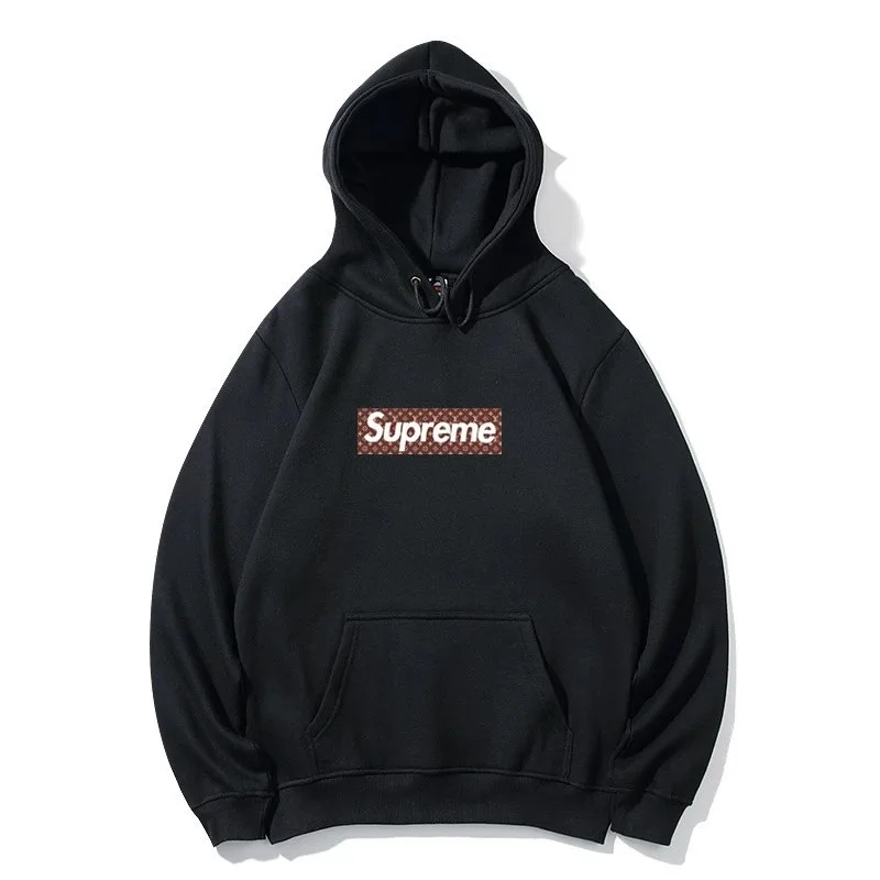 Supreme Supreme Box Logo Black Collaboration Print Hoodie Black - 1