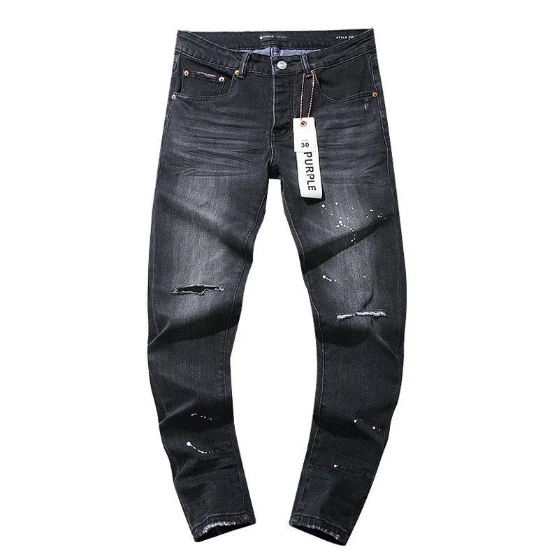 Purple Brand Purple Brand P001 Black/White Splatter Jeans Black - 1