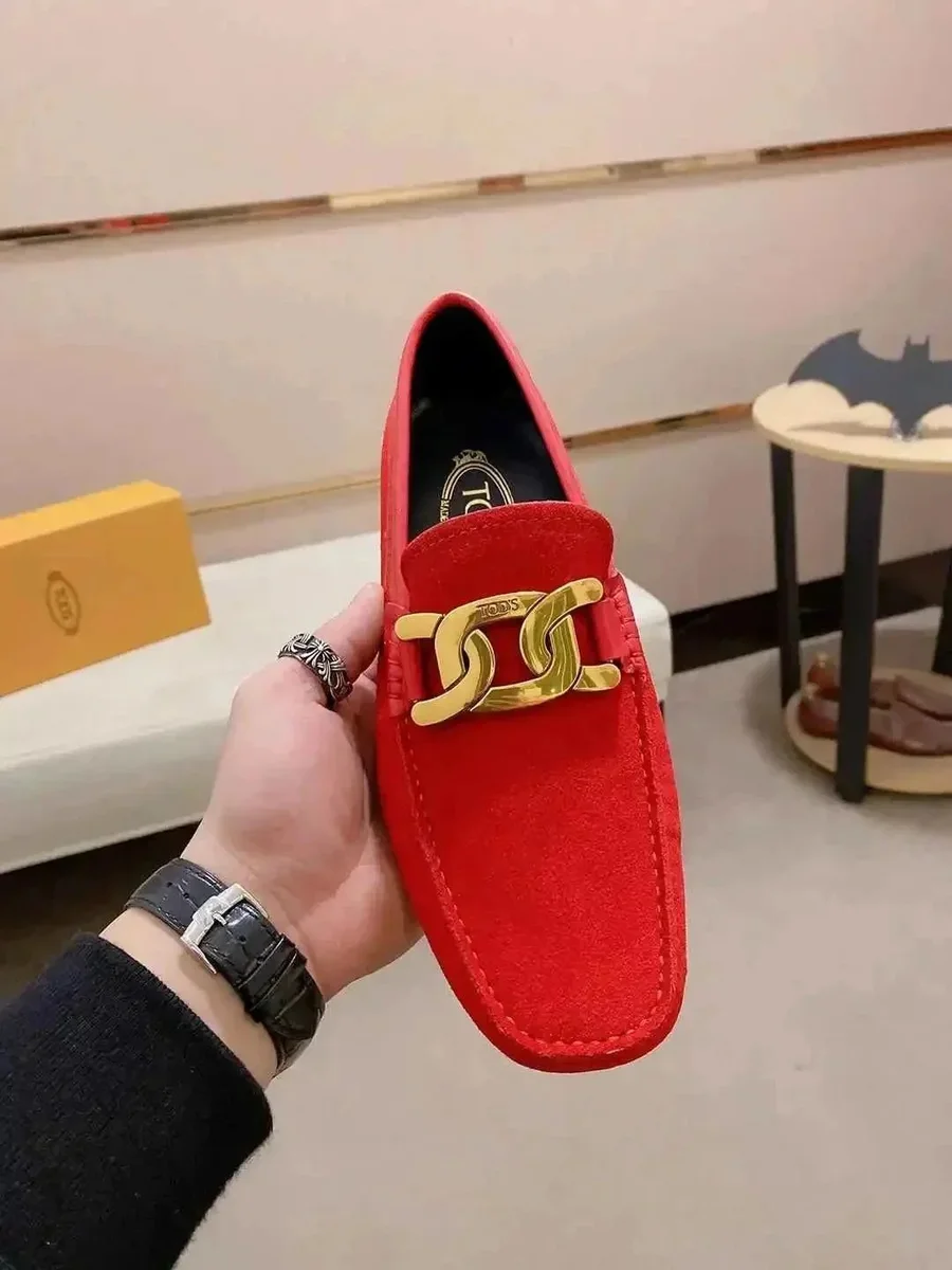Tod's Tods T-Logo Red Suede Loafer Red