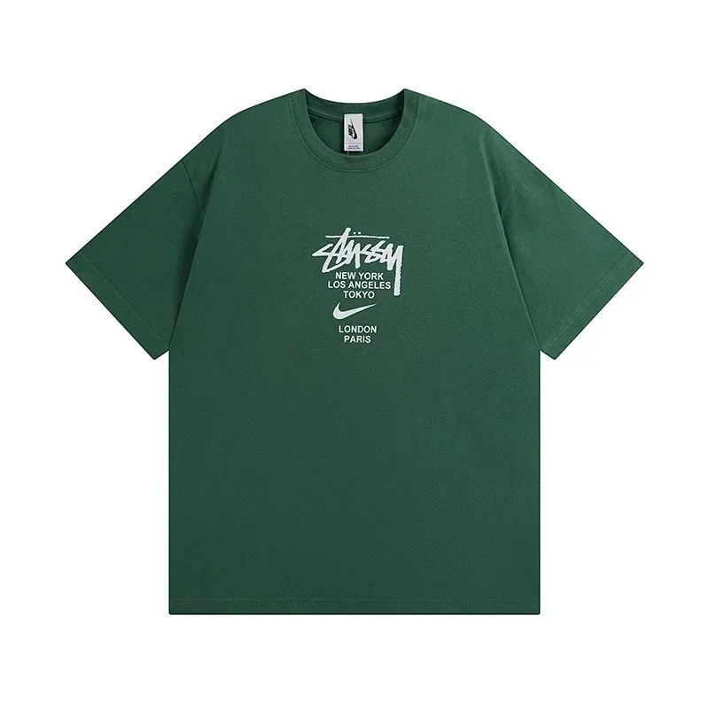 Stussy Stussy x Nike Green Stussy Basic T-Shirt Green - 1