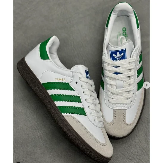 Adidas Samba White/Green Sneakers