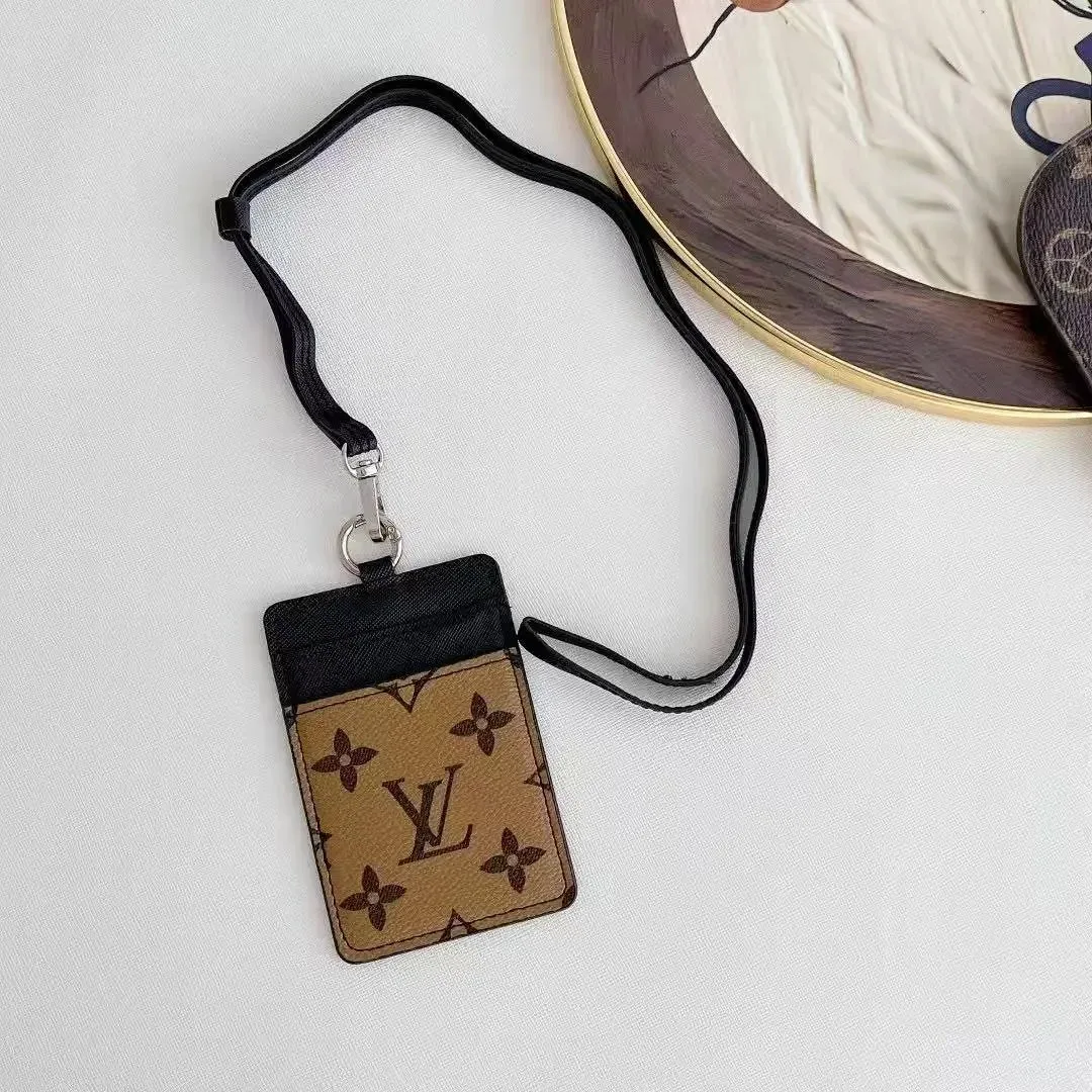 Louis Vuitton Louis Vuitton Monogram Card Holder Lanyard Brown/Black Brown