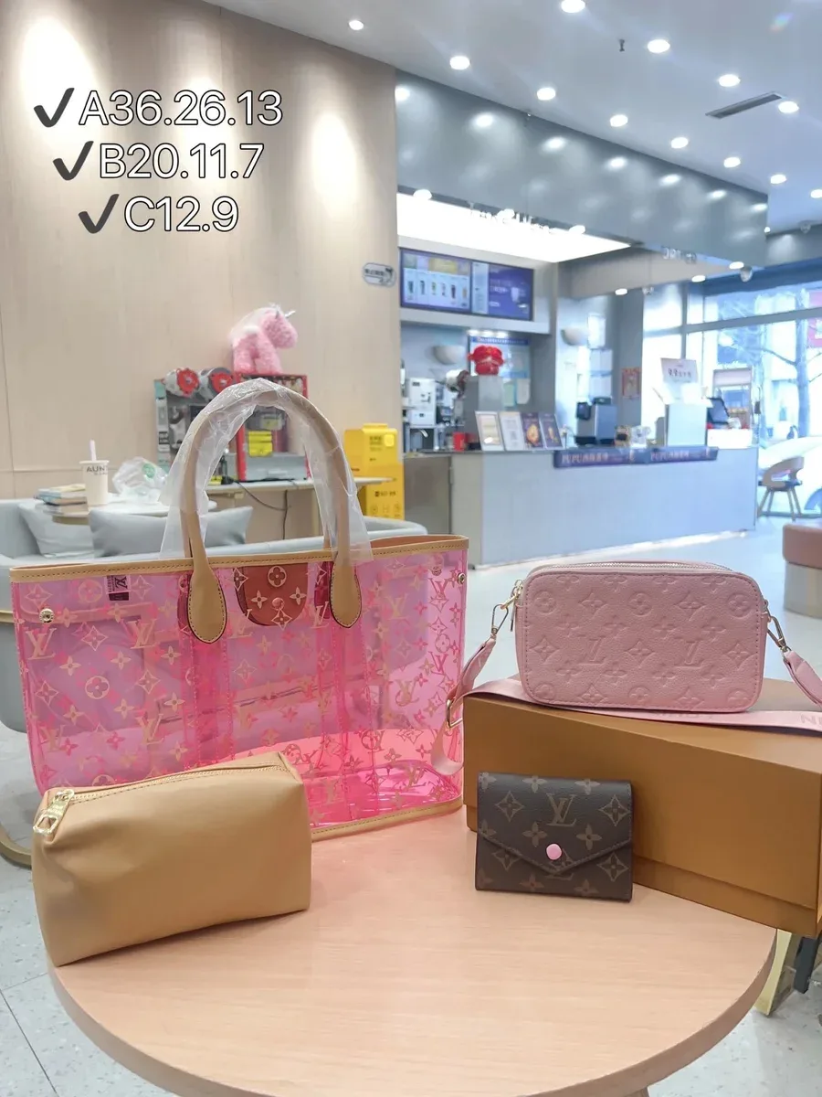 Louis Vuitton Louis Vuitton Monogram Neverfull Pink Transparent Tote Bag Pink