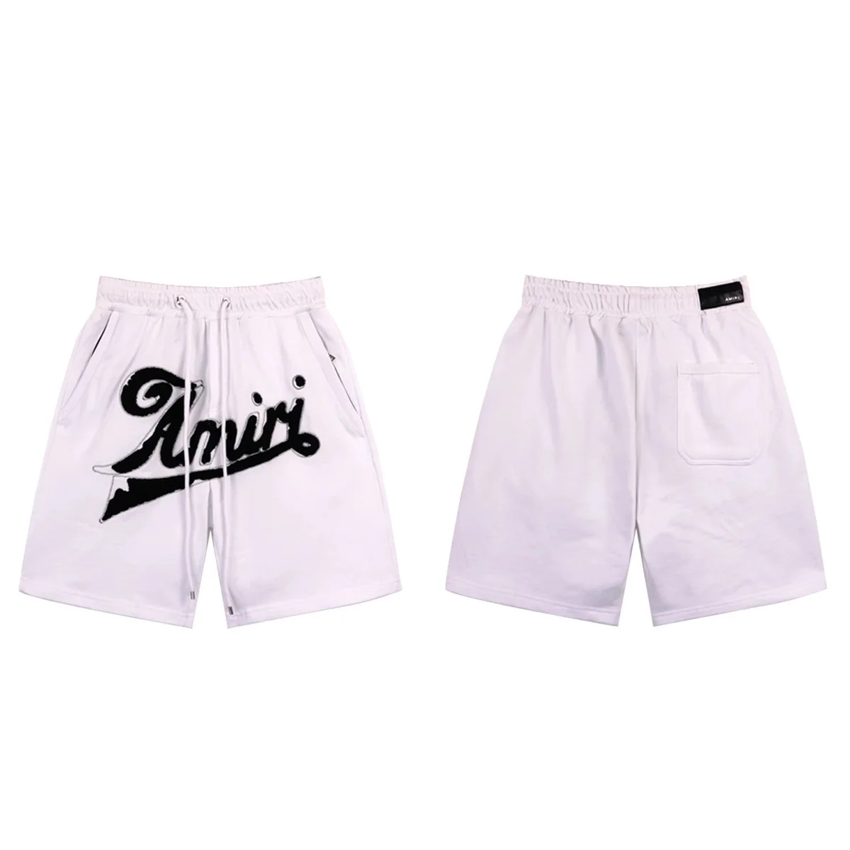 Amiri Amiri White 'Amiri' Embroidered Shorts White - 1