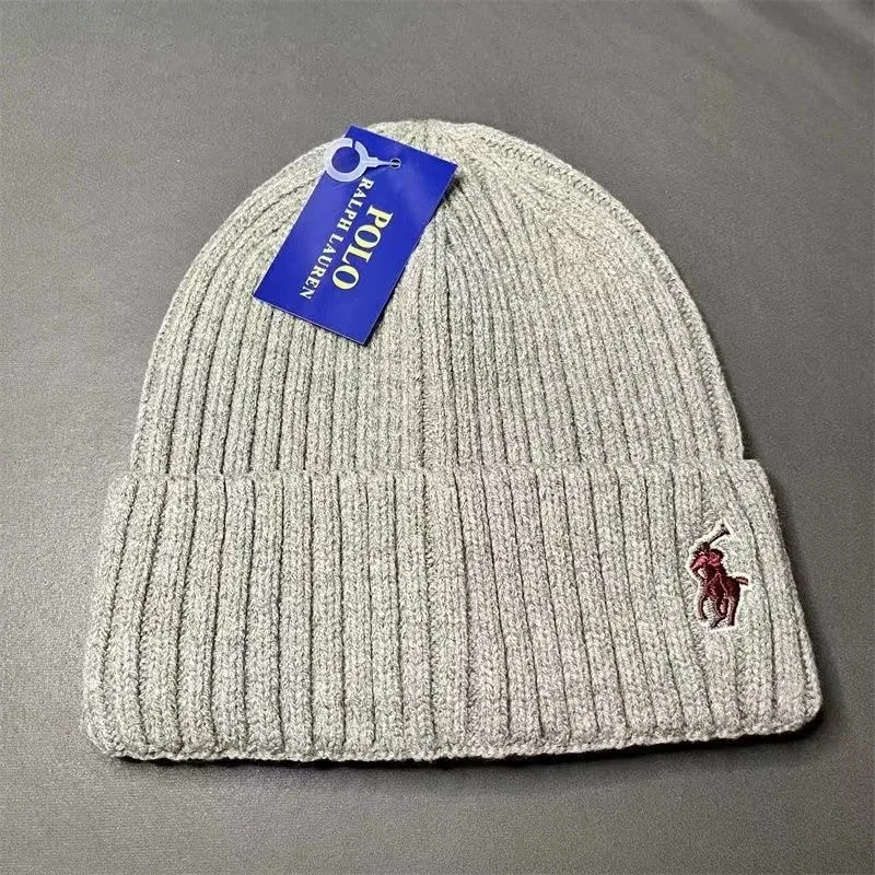Polo Ralph Lauren Polo Ralph Lauren Beige Pony Embroidered Beanie Hat Beige - 1