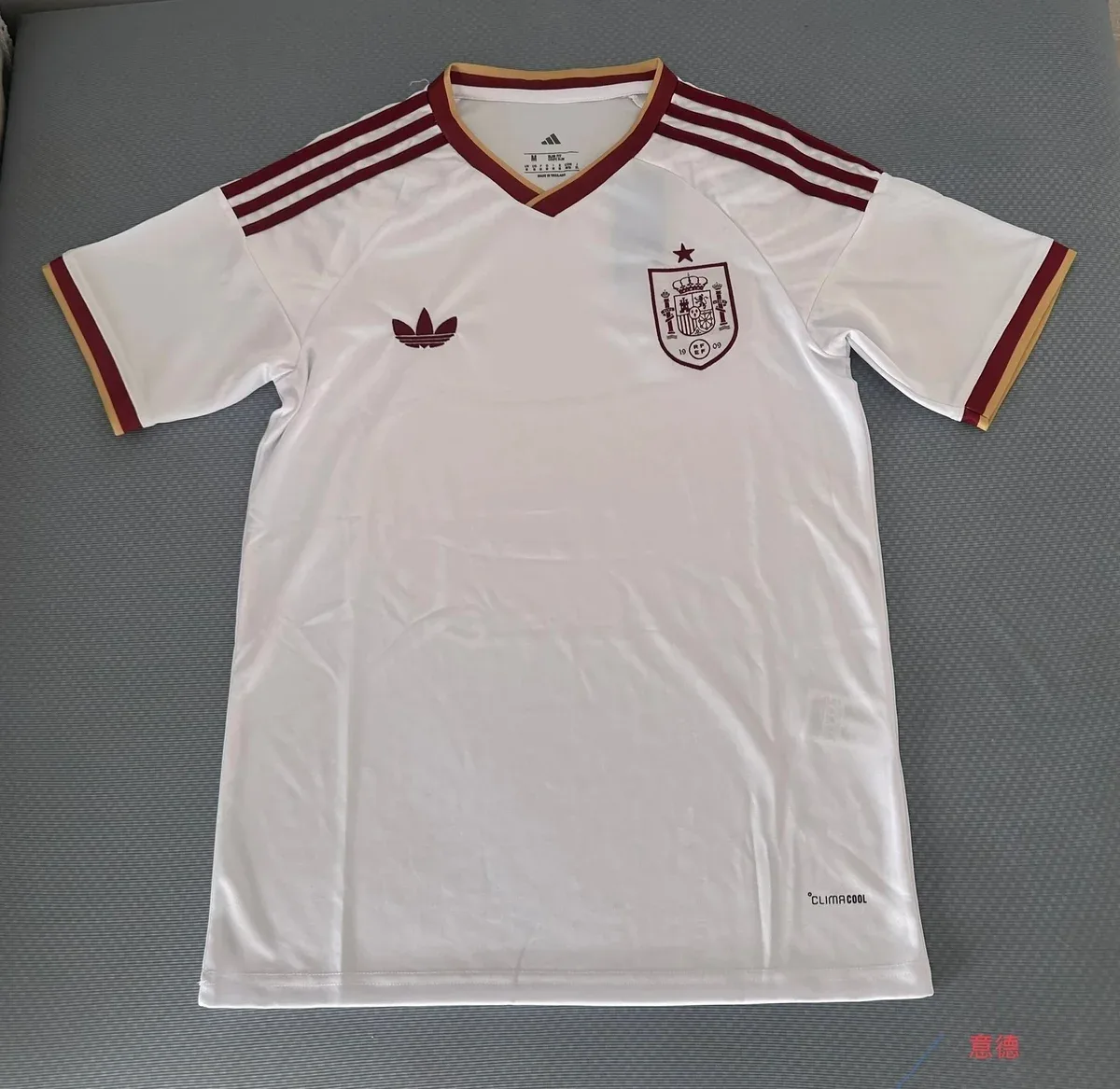 Adidas Adidas Spain Away Jersey White Maroon Sporty White - 1