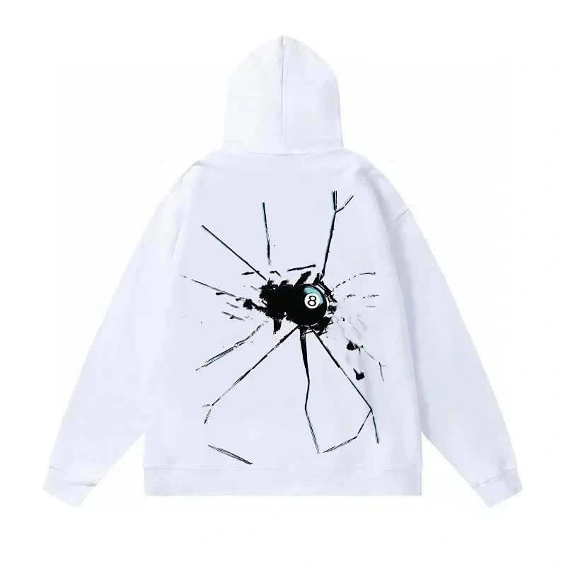 Other Shattered 8-Ball Graphic Hoodie White White - 1
