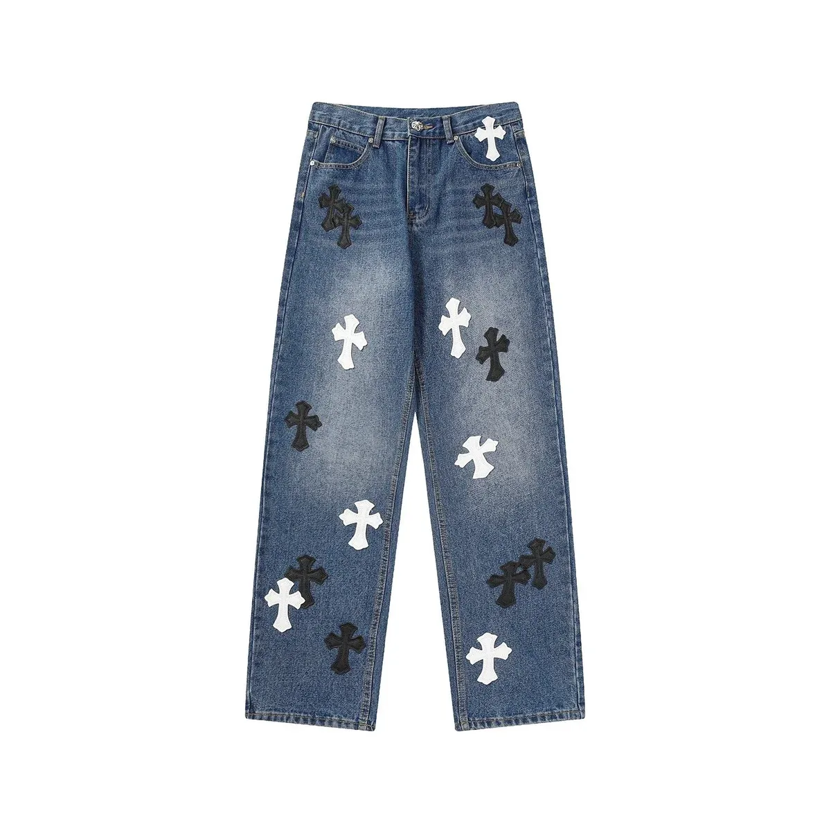 Chrome Hearts Chrome Hearts CH Cross Black/White Cross Jeans Blue