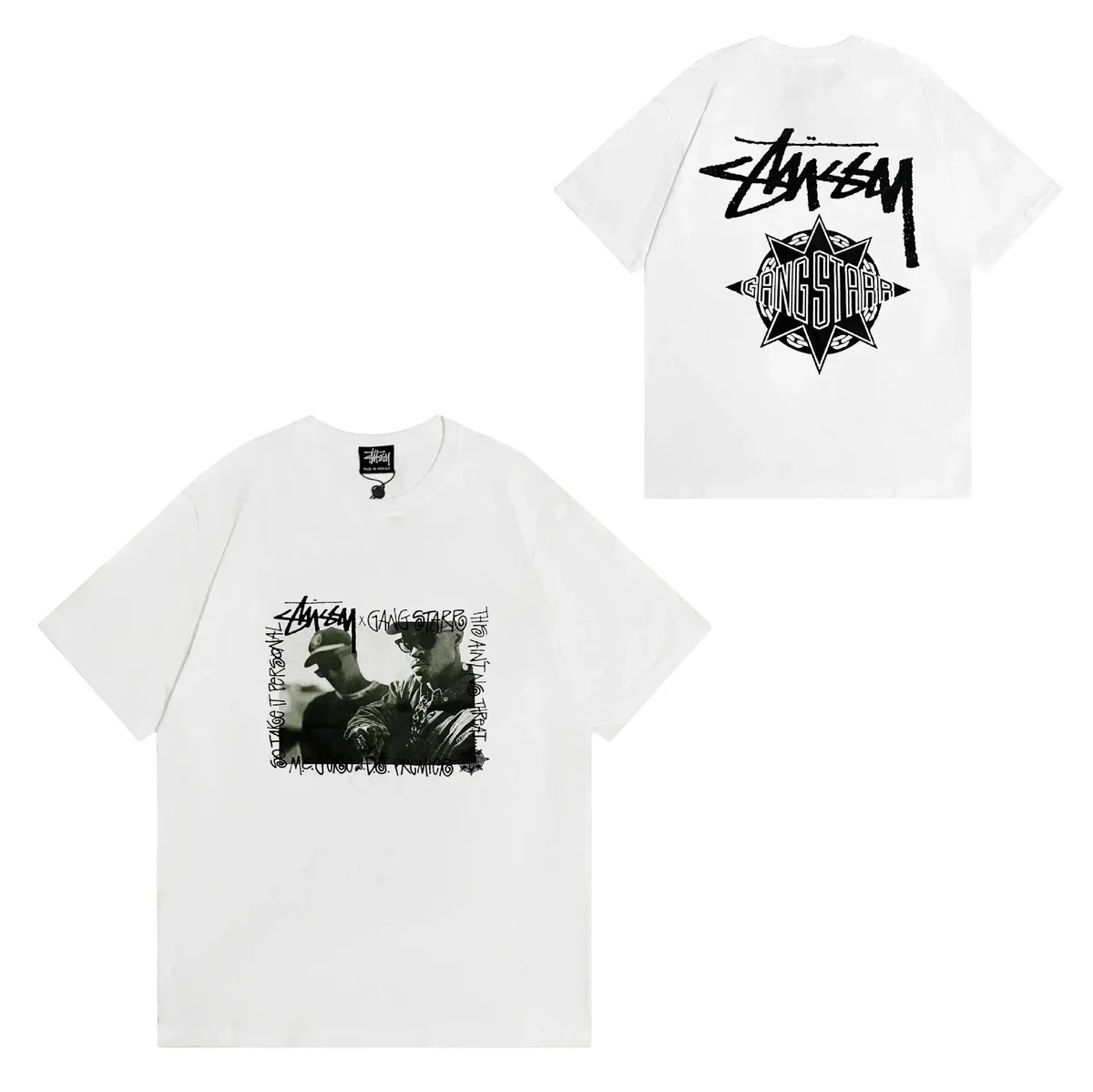 Stussy Stussy Gangstar x Stussy White T-Shirt White - 1
