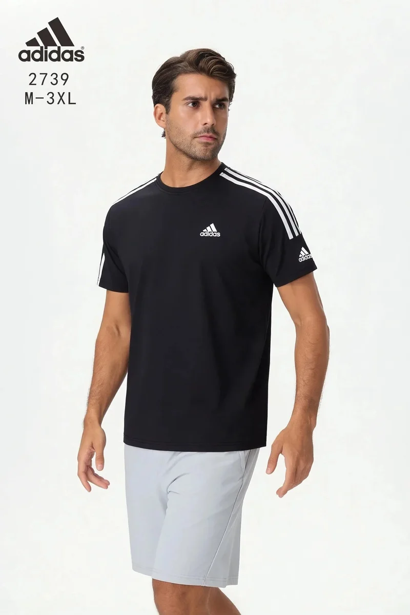 Adidas Adidas Black 3-Stripes T-Shirt Black - 1