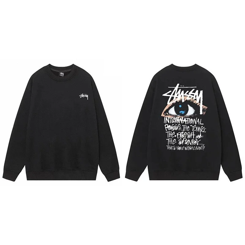 Stussy Stussy Stüssy Eye Print Black Sweatshirt Black - 1