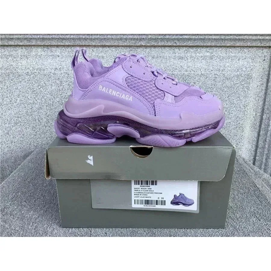 Balenciaga Balenciaga Triple S Clear Sole Lilac Sneakers Purple - 1