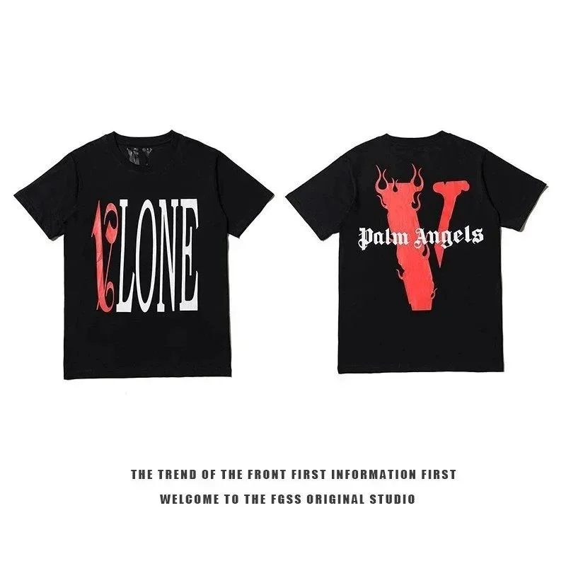 VLONE VLONE VClone Palm Angels Black T-Shirt Black - 1
