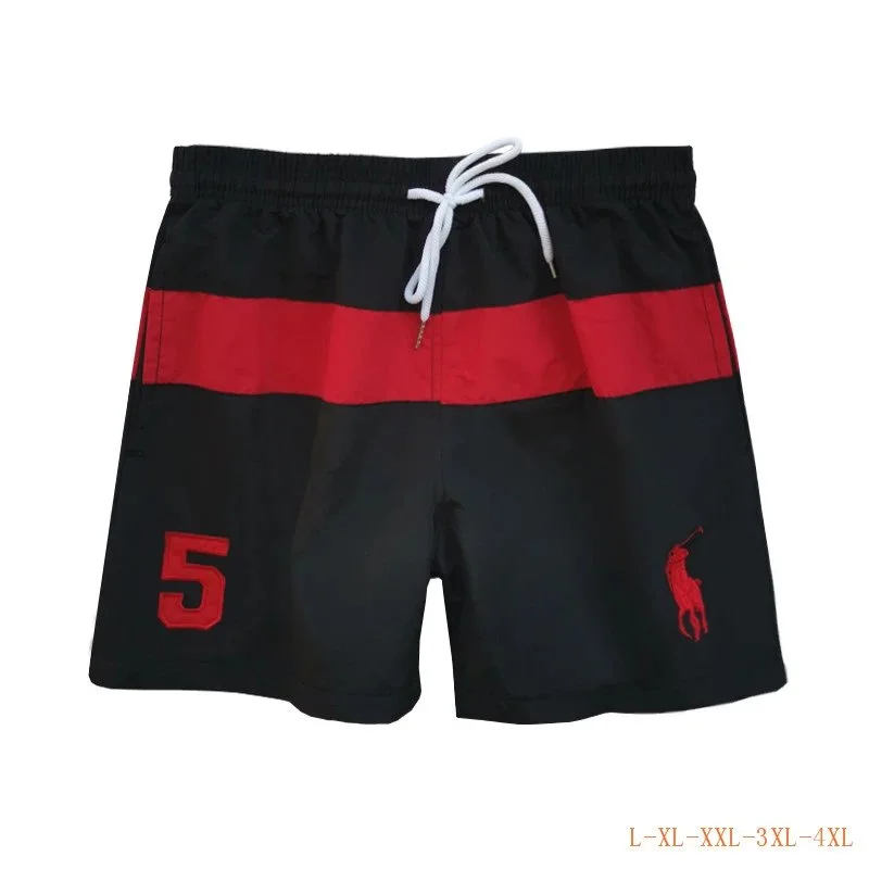Polo Ralph Lauren Polo Ralph Lauren 5 Stripe Shorts Black/Red Men's Black - 1