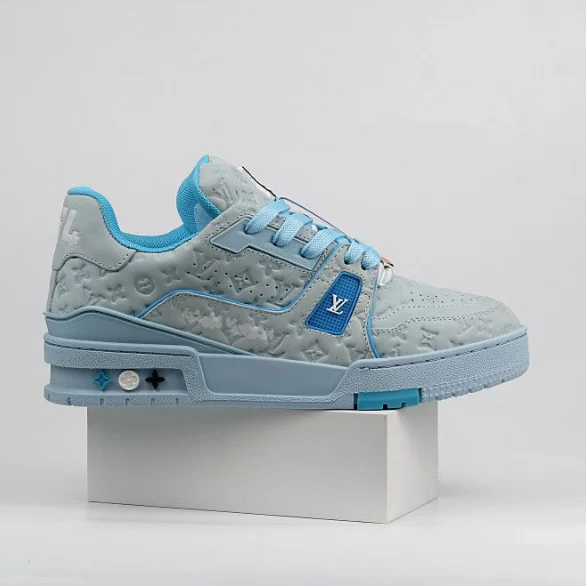 Louis Vuitton Louis Vuitton LV Trainer Sky Blue Monogram Sneakers Blue