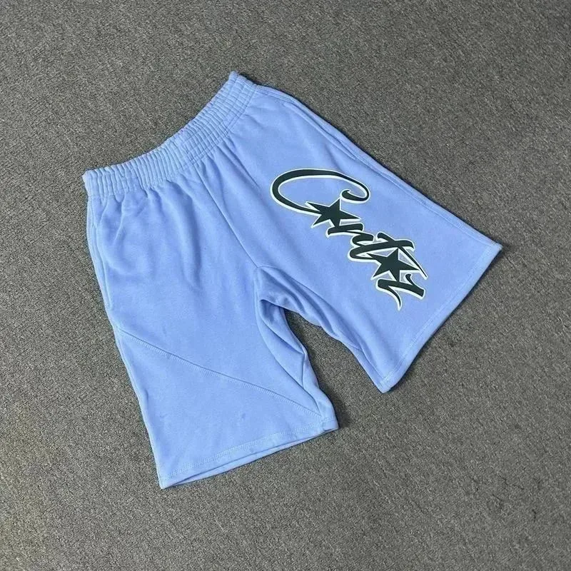 Other Sky Blue Printed Graphic Shorts Blue - 1